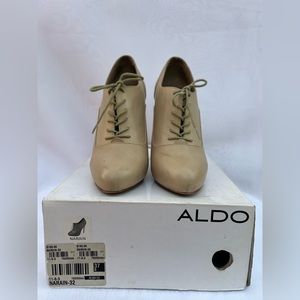 Aldo Heel Ankle Booties Beige Size 37